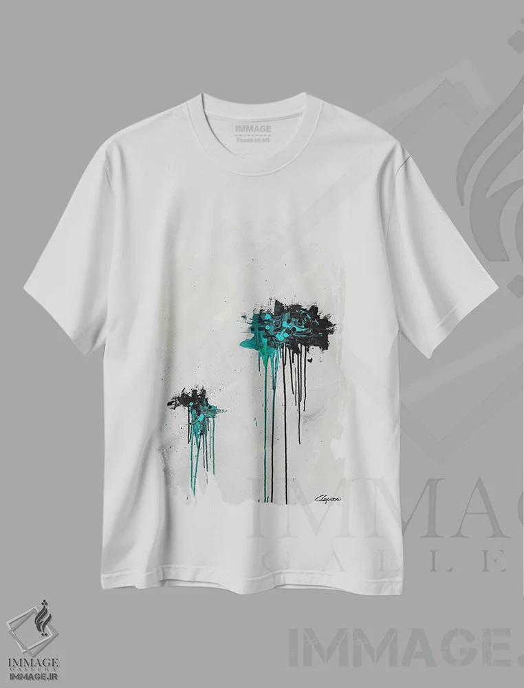 تیشرت سفید طرح دار رویابافان اثر کارمن گودز | فروشگاه ایماژ