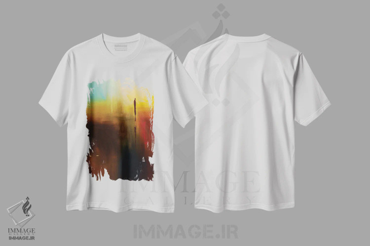 تیشرت سفید طرح دار طبیعت اثر کارمن گودز | فروشگاه ایماژ