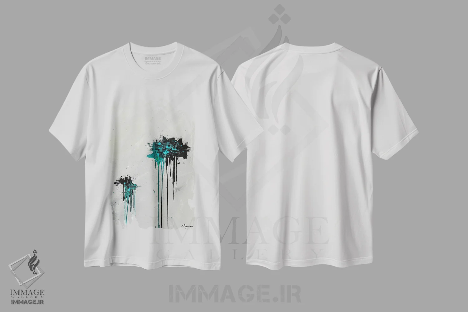 تیشرت سفید طرح دار رویابافان اثر کارمن گودز | فروشگاه ایماژ