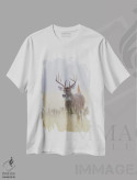 تیشرت سفید طرح دار گوزن دم سفید نر، عکاسی ماکرو اثر کن آرچر | immage.ir