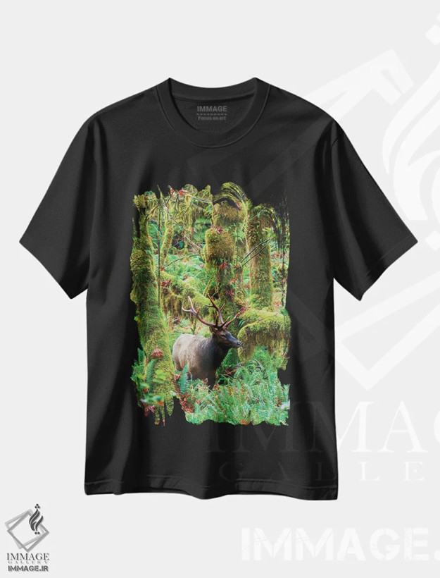 تیشرت مشکی طرح دار آثار کن آرچر - immage.ir