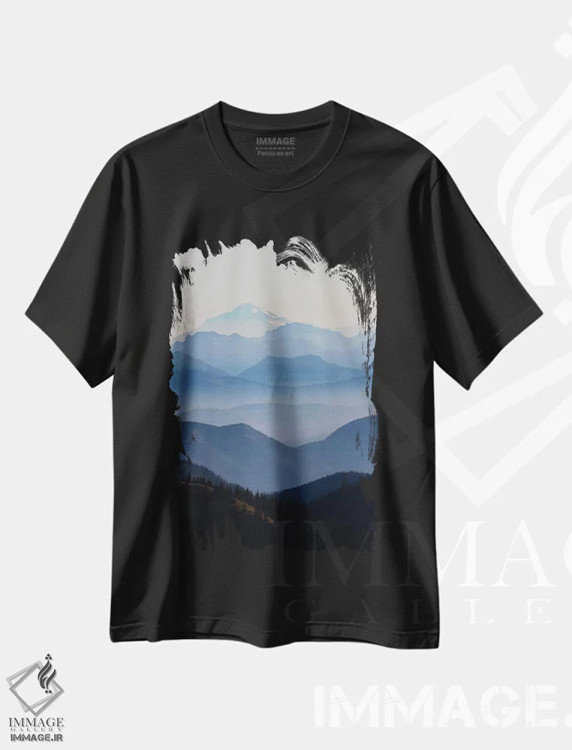 تیشرت مشکی طرح دار آثار کن آرچر - immage.ir