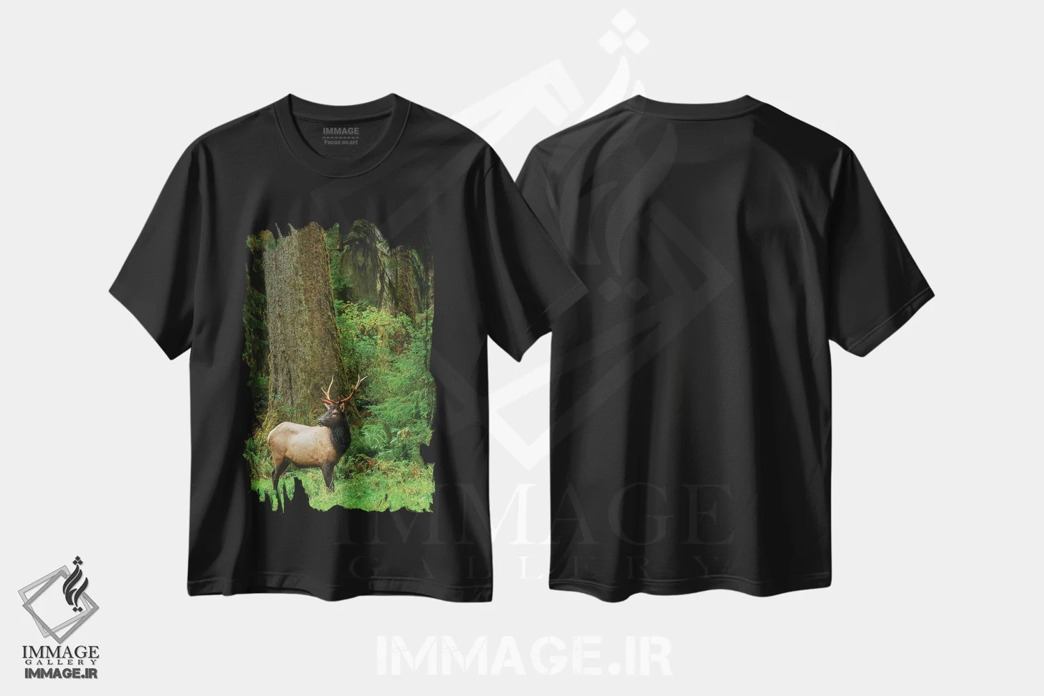 تیشرت مشکی طرح دار آثار کن آرچر - فروشگاه ایماژ