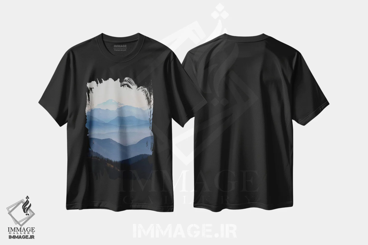 تیشرت مشکی طرح دار آثار کن آرچر - immage.ir