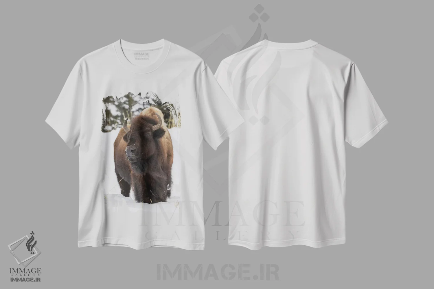 تیشرت سفید طرح دار آثار کن آرچر - immage.ir