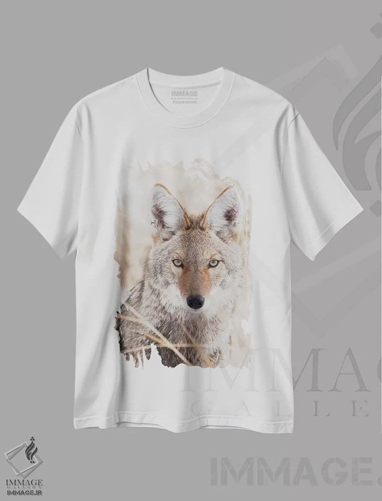 تیشرت سفید طرح دار کایوت در پاییز اثر کن آرچر | immage.ir