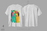 تیشرت سفید طرح دار فریدا ۱، تزئینی اثر چایا شرادر | immage.ir