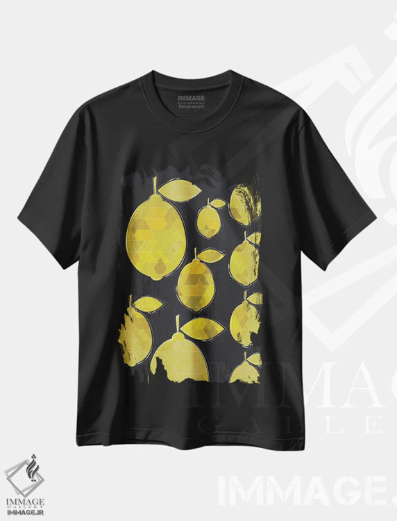 تیشرت مشکی طرح دار لیموها، تزئینی اثر چایا شرادر | immage.ir