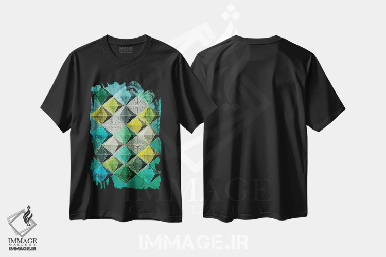 تیشرت مشکی طرح دار هدرون ۲، آبستره اثر چایا شرادر | immage.ir
