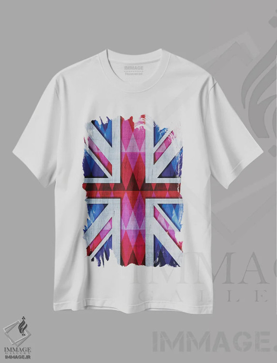 تیشرت سفید طرح دار اتحاد، هنر دیجیتال اثر چایا شرادر | فروشگاه ایماژ