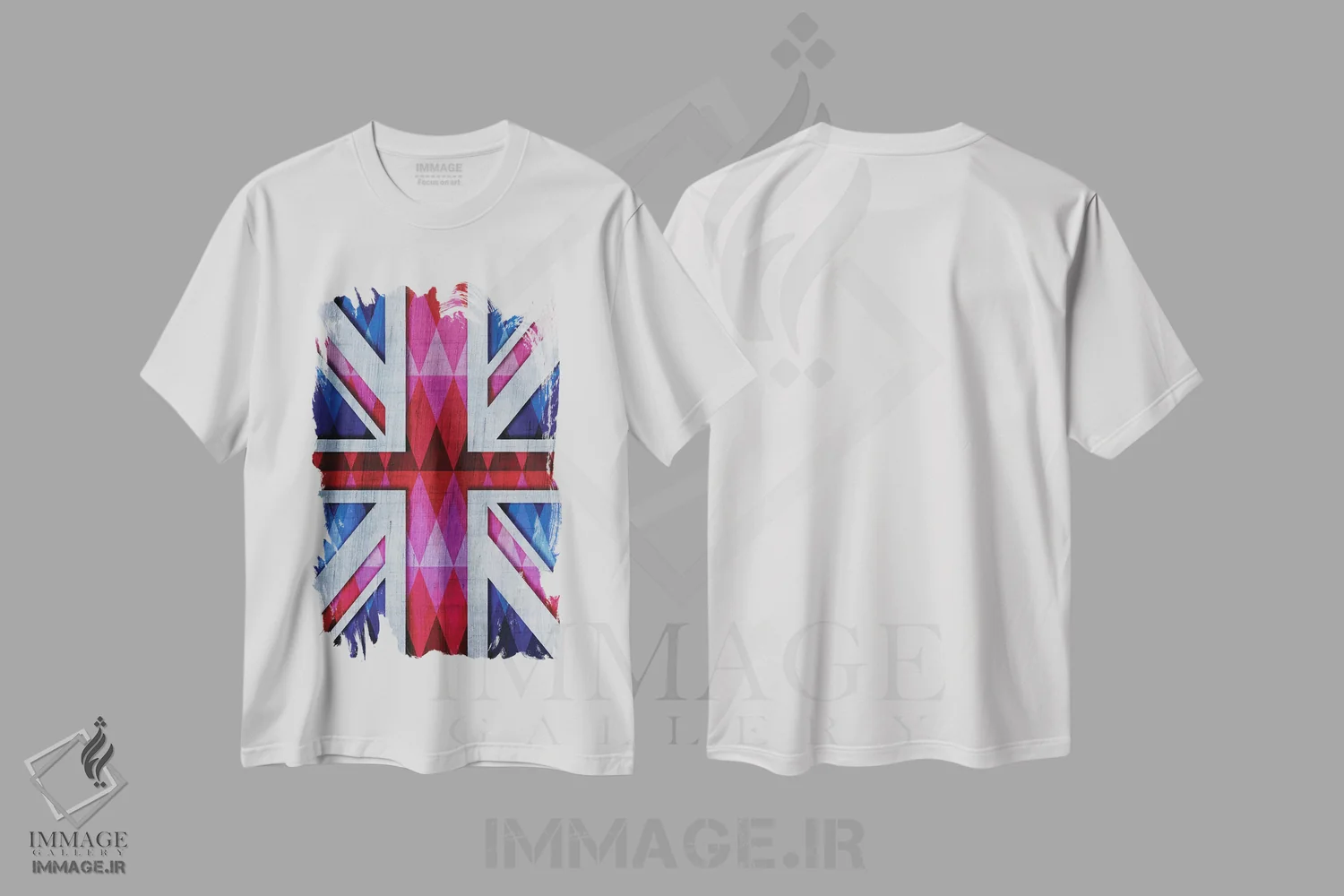 تیشرت سفید طرح دار اتحاد، هنر دیجیتال اثر چایا شرادر | فروشگاه ایماژ
