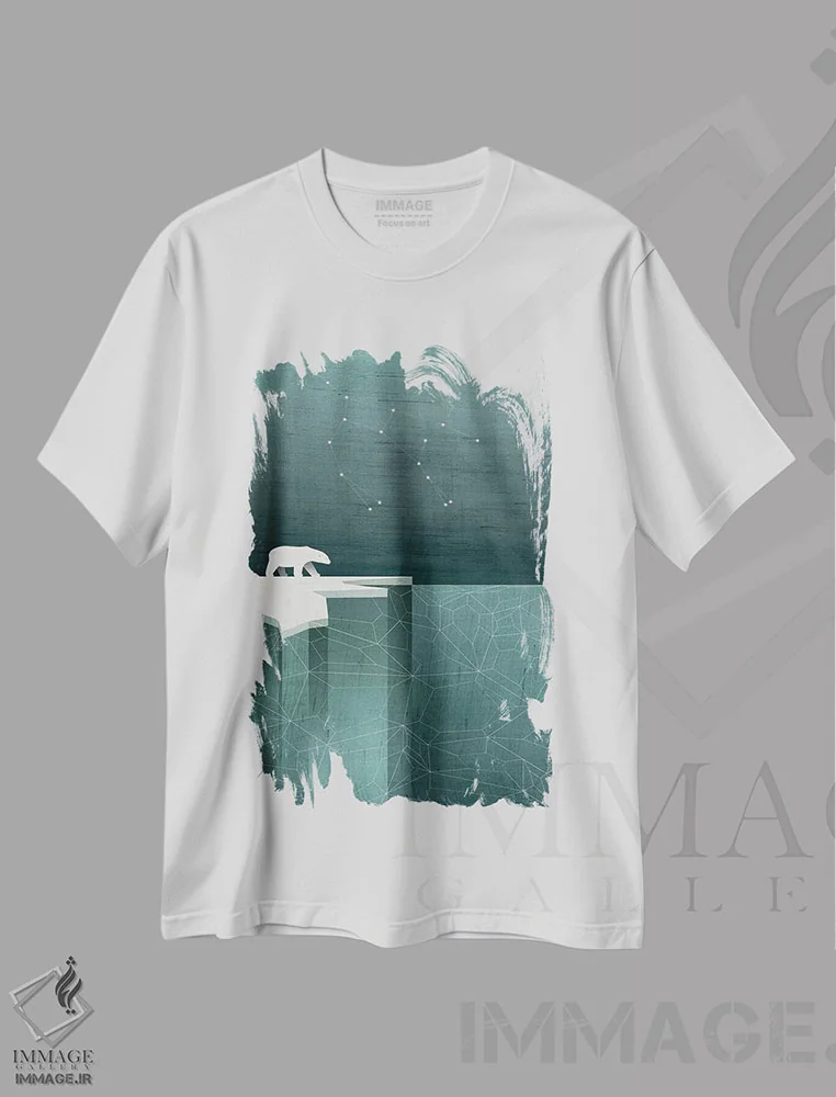 تیشرت سفید طرح دار دب اکبر، هنر دیجیتال اثر چایا شرادر | immage.ir