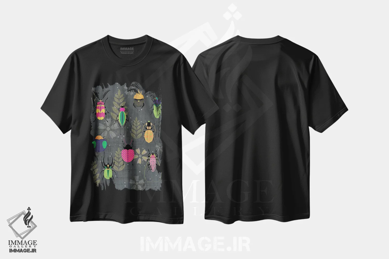 تیشرت مشکی طرح دار سوسک ها، هنر دیجیتال اثر چایا شرادر | immage.ir