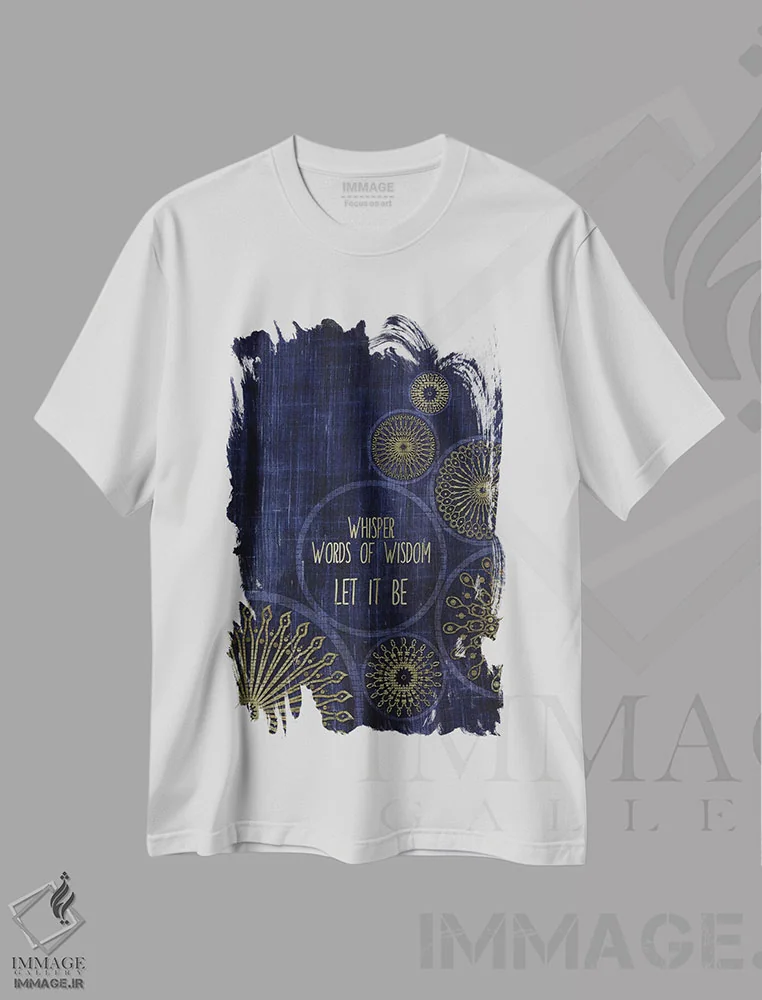 تیشرت سفید طرح دار رهایش کن، دکور بوهمی اثر چایا شرادر | immage.ir