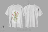 تیشرت سفید طرح دار گل های روستایی ۴، تزئینی اثر مارسی چپمن | فروشگاه ایماژ