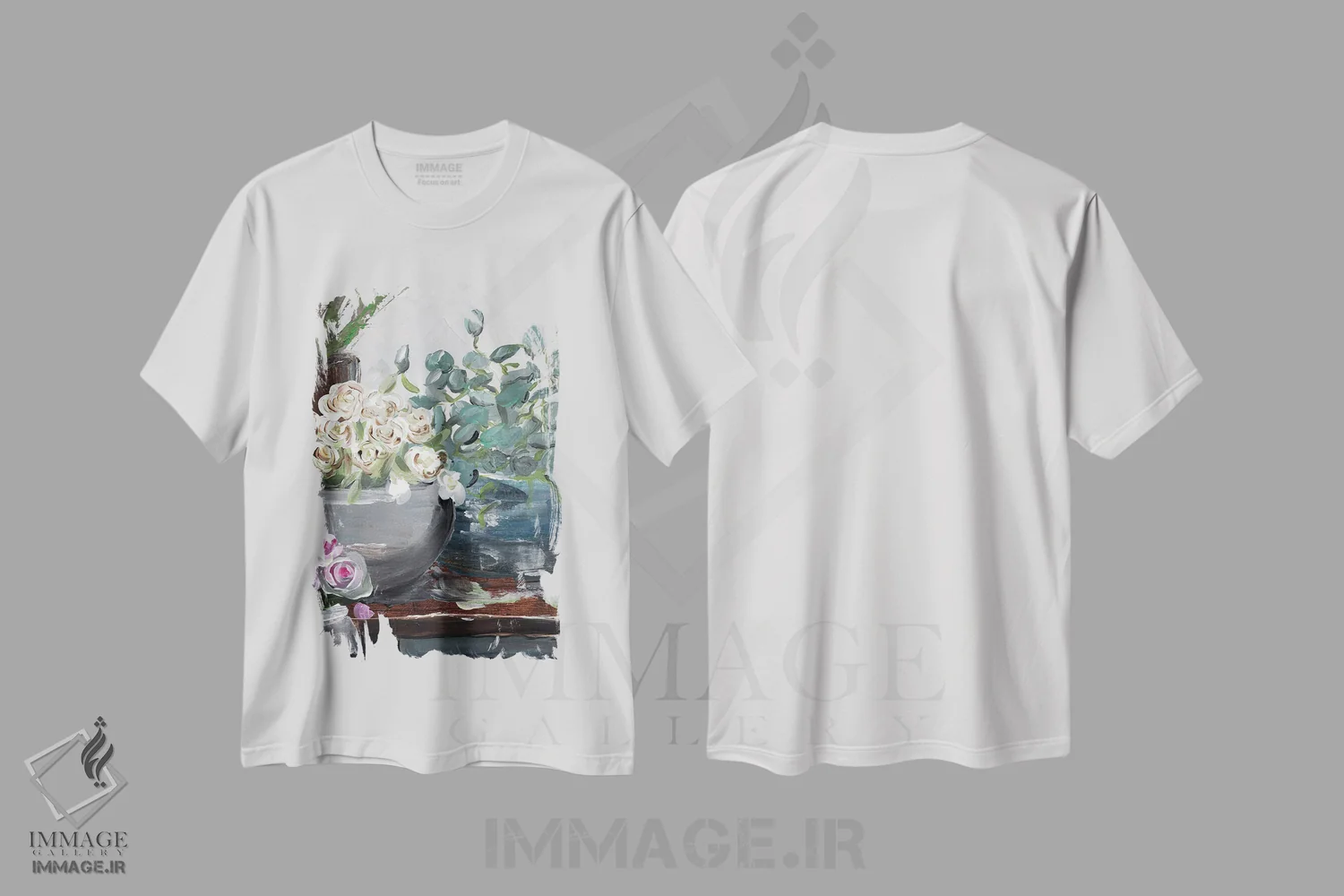 تیشرت سفید طرح دار آفریده شده در تنوع، تزئینی اثر مارسی چپمن | فروشگاه ایماژ