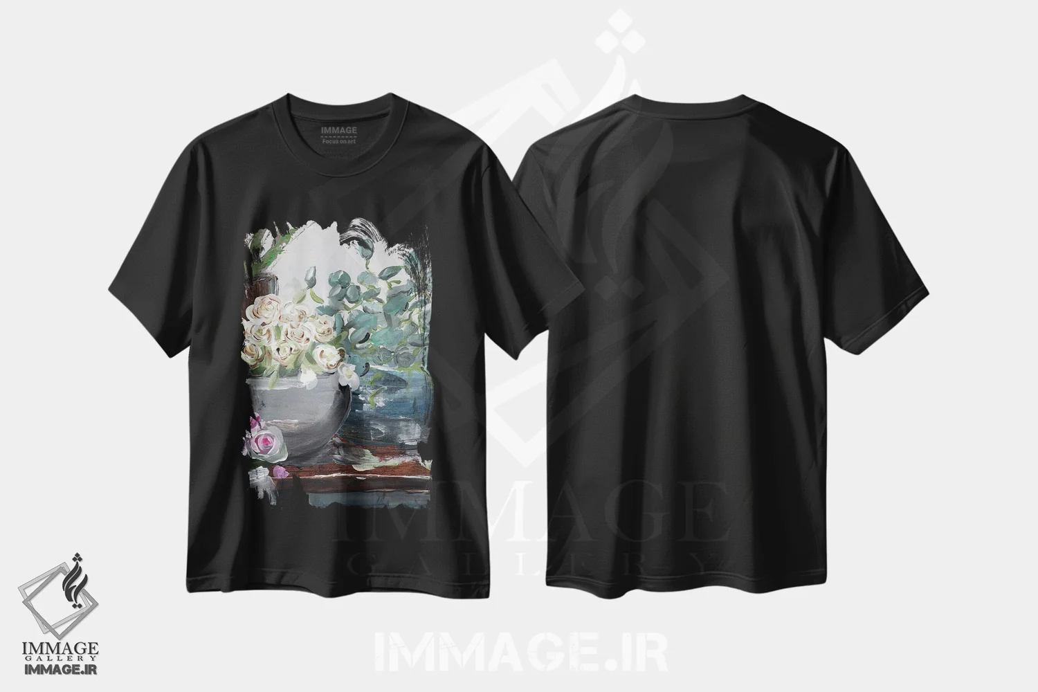 تیشرت مشکی طرح دار آفریده شده در تنوع، تزئینی اثر مارسی چپمن | immage.ir