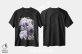 تیشرت مشکی طرح دار بوته روستایی بنفش ۲، تزئینی اثر مارسی چپمن | immage.ir