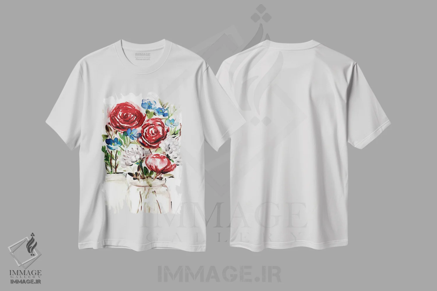 تیشرت سفید طرح دار افتخار به آمریکایی بودن ۱، تزئینی اثر مارسی چپمن | immage.ir