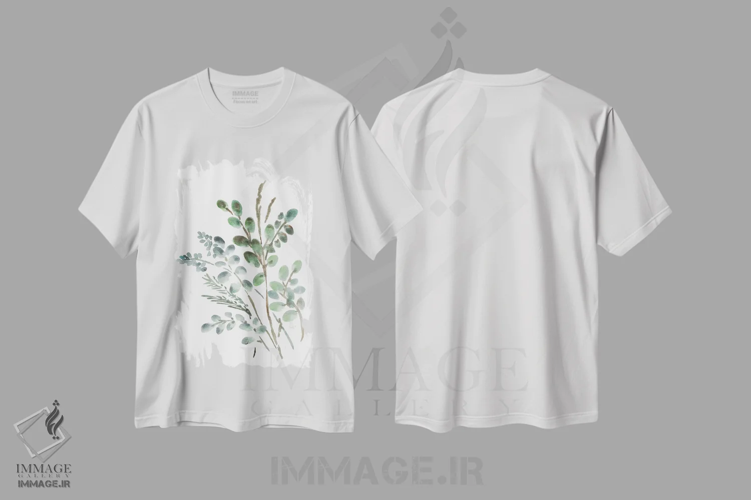 تیشرت سفید طرح دار گیاهان روستایی ۲، مدیوم اثر مارسی چپمن | immage.ir