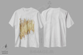تیشرت سفید طرح دار مسیر طلایی اثر نیکی چوهان | فروشگاه ایماژ