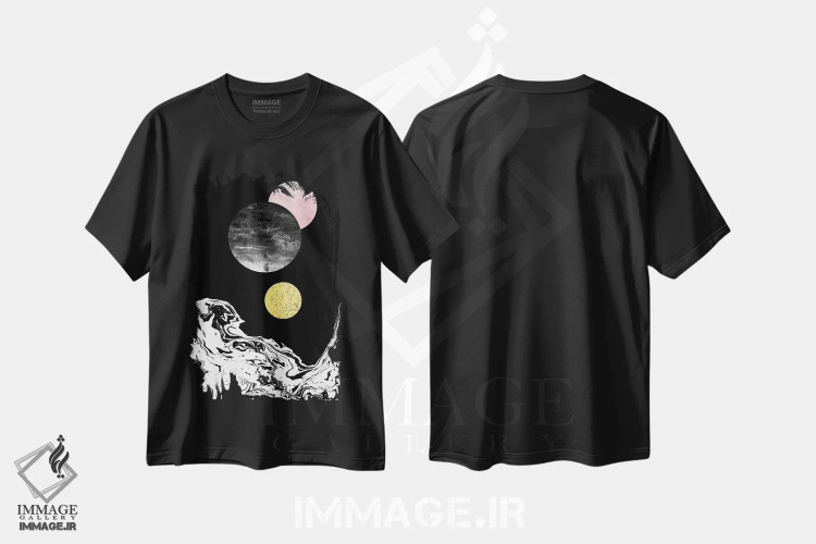 تیشرت مشکی طرح دار استارلا اثر شارلوت وینتر | immage.ir
