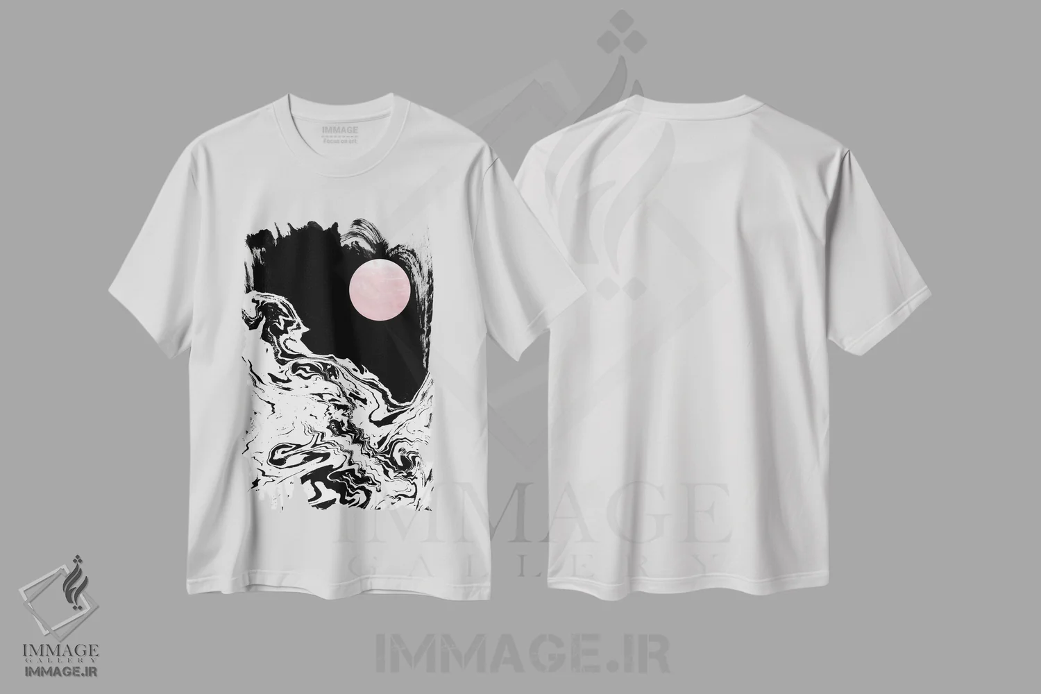 تیشرت سفید طرح دار تاریا اثر شارلوت وینتر | immage.ir