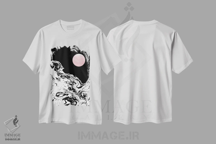 تیشرت سفید طرح دار تاریا اثر شارلوت وینتر | immage.ir