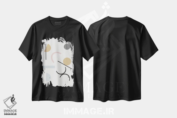 تیشرت مشکی طرح دار آدلفا اثر شارلوت وینتر | immage.ir
