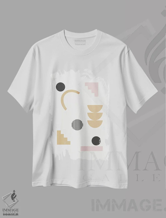 تیشرت سفید طرح دار اوژنیا اثر شارلوت وینتر | فروشگاه ایماژ