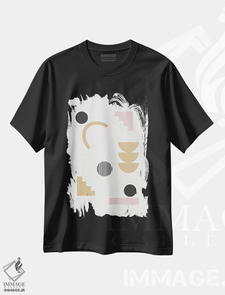 تیشرت مشکی طرح دار اوژنیا اثر شارلوت وینتر | immage.ir