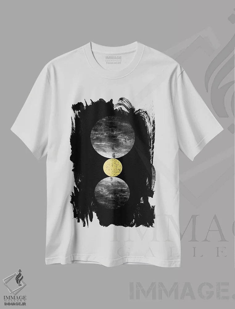 تیشرت سفید طرح دار کلودیا اثر شارلوت وینتر | immage.ir