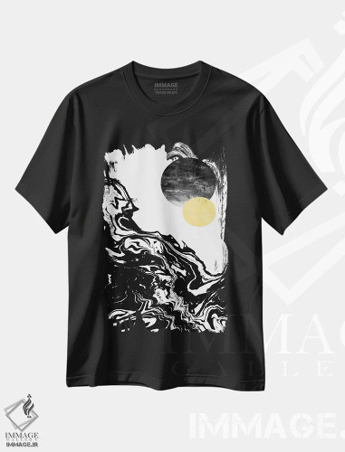 تیشرت مشکی طرح دار الیانا اثر شارلوت وینتر | فروشگاه ایماژ