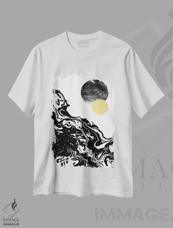 تیشرت سفید طرح دار الیانا اثر شارلوت وینتر | immage.ir