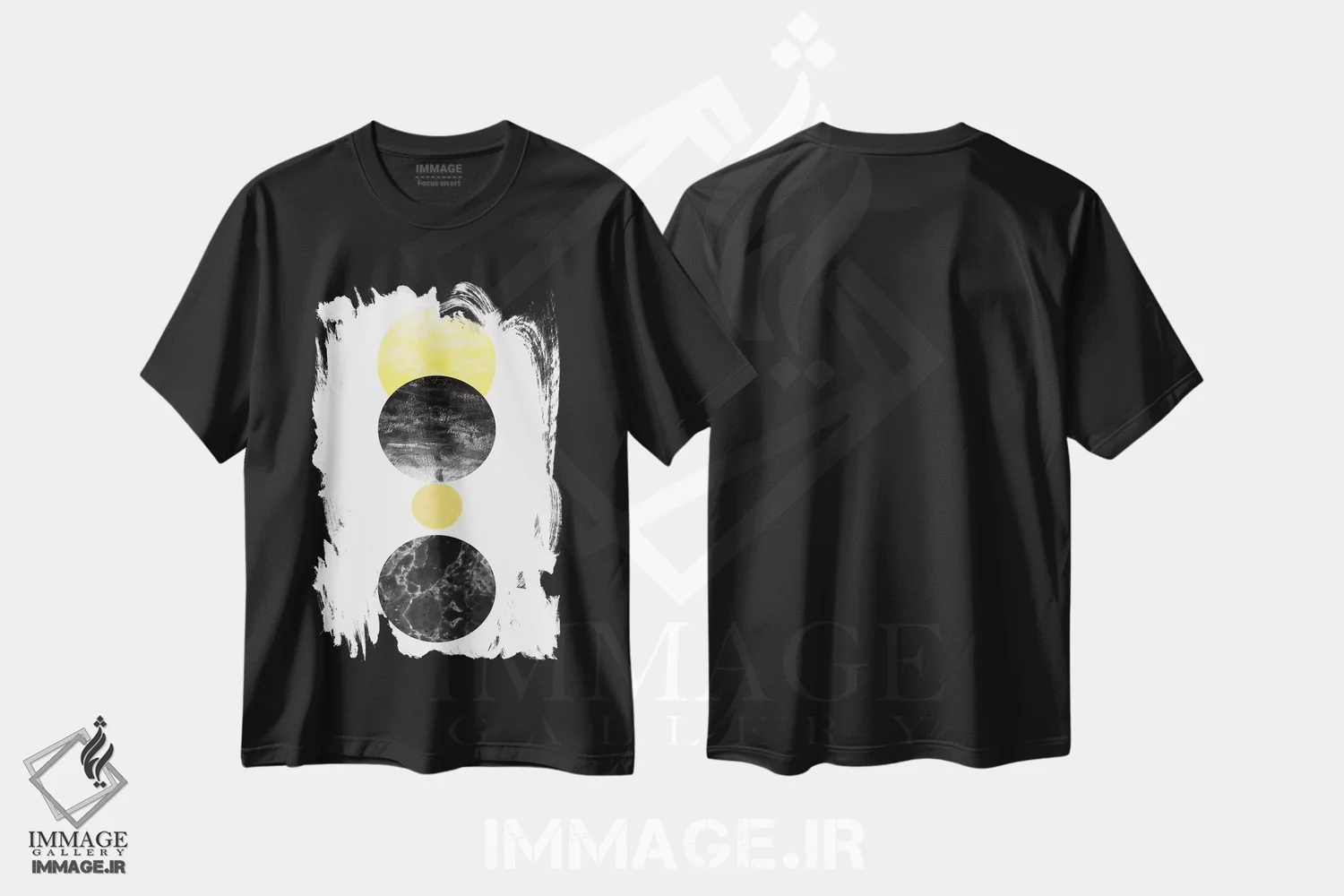 تیشرت مشکی طرح دار کورنلیا اثر شارلوت وینتر | immage.ir