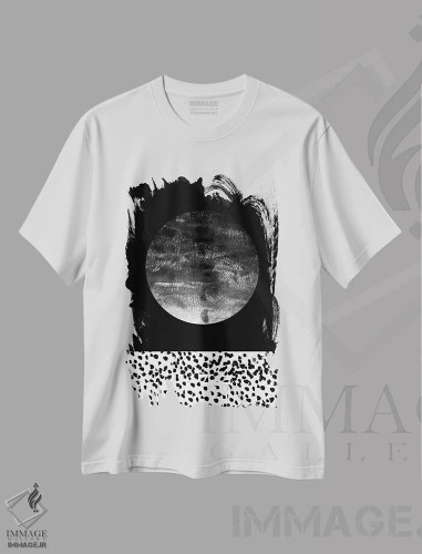 تیشرت سفید طرح دار فلیشیا، آبستره اثر شارلوت وینتر | فروشگاه ایماژ