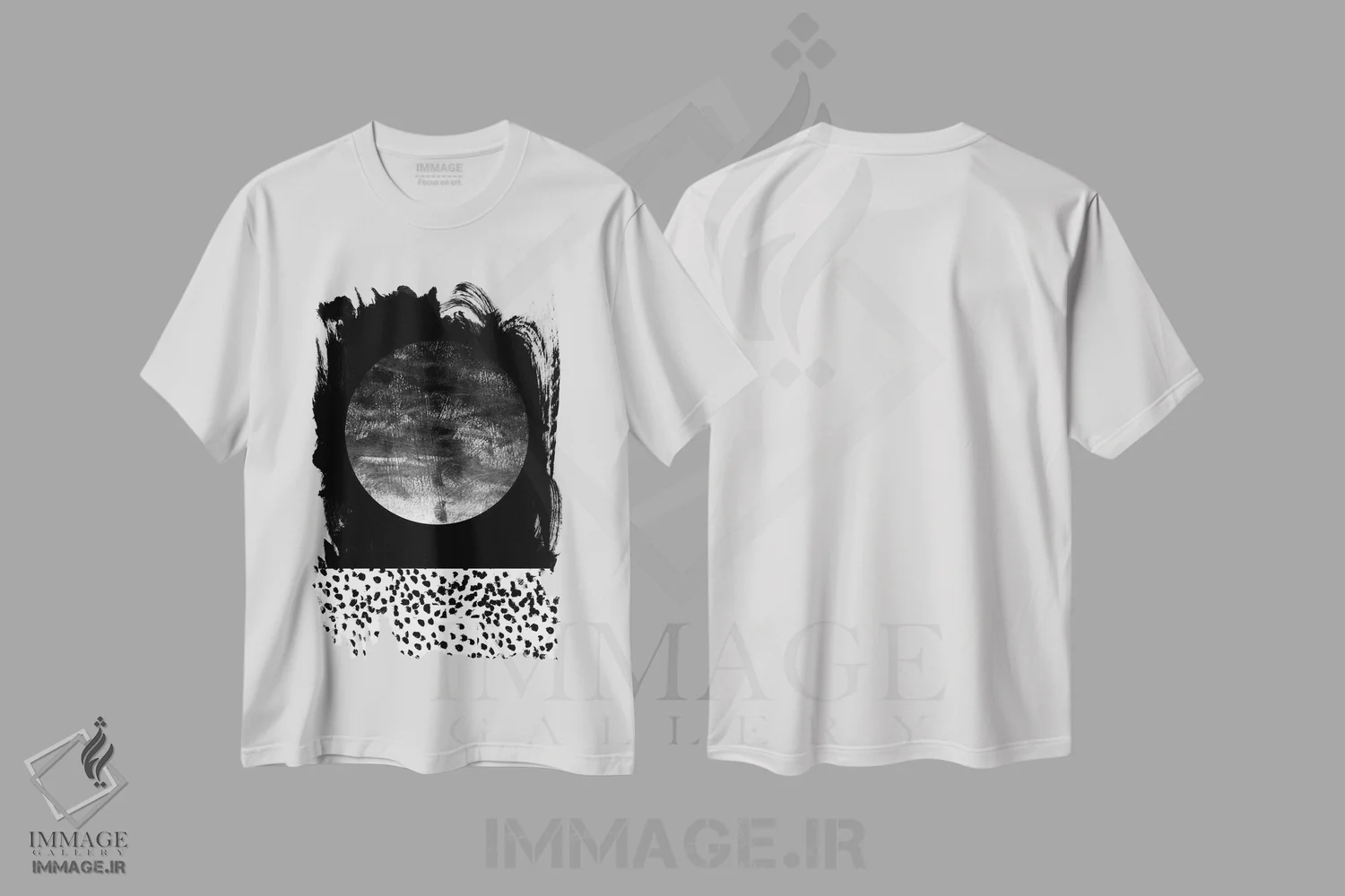 تیشرت سفید طرح دار فلیشیا، آبستره اثر شارلوت وینتر | فروشگاه ایماژ