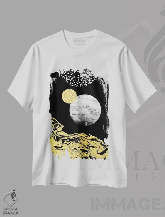 تیشرت سفید طرح دار "لیتا" اثر شارلوت وینتر | فروشگاه ایماژ