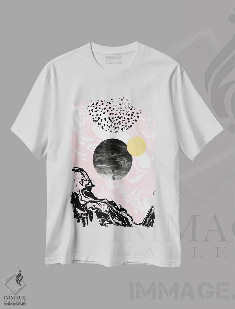 تیشرت سفید طرح دار "ناتالیا" اثر شارلوت وینتر | immage.ir