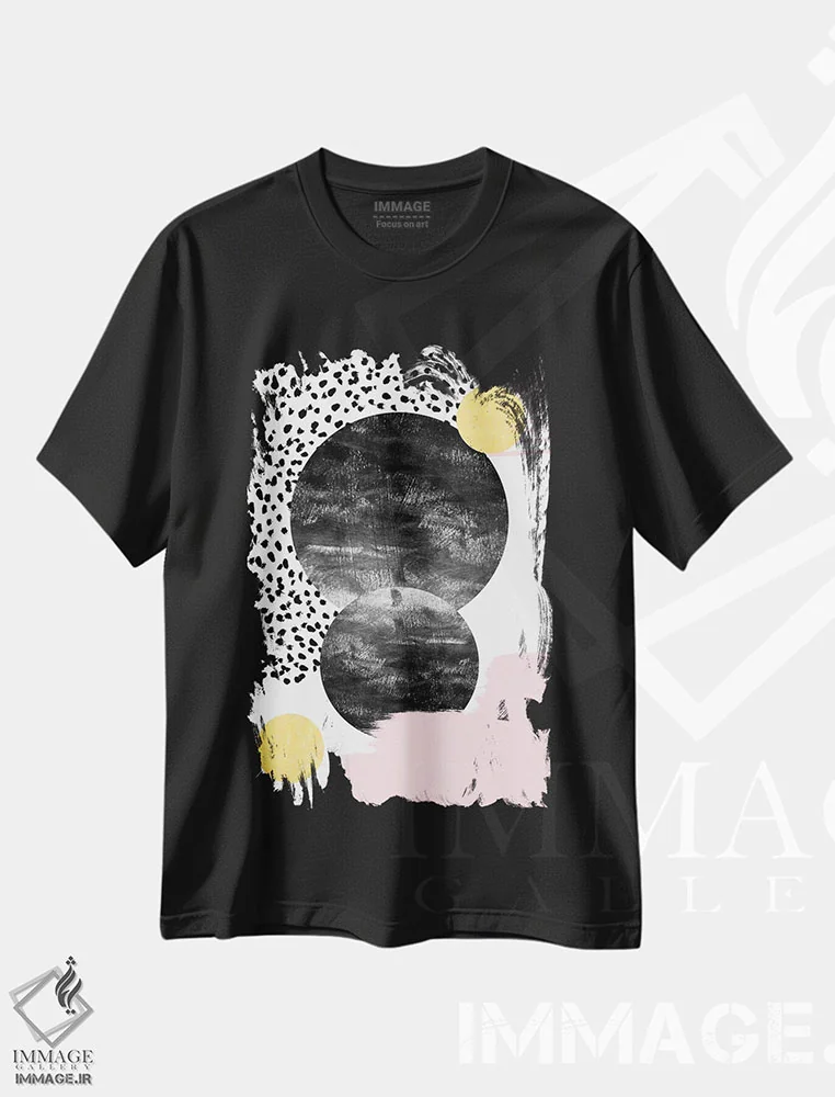 تیشرت مشکی طرح دار "پالوما" اثر شارلوت وینتر | فروشگاه ایماژ