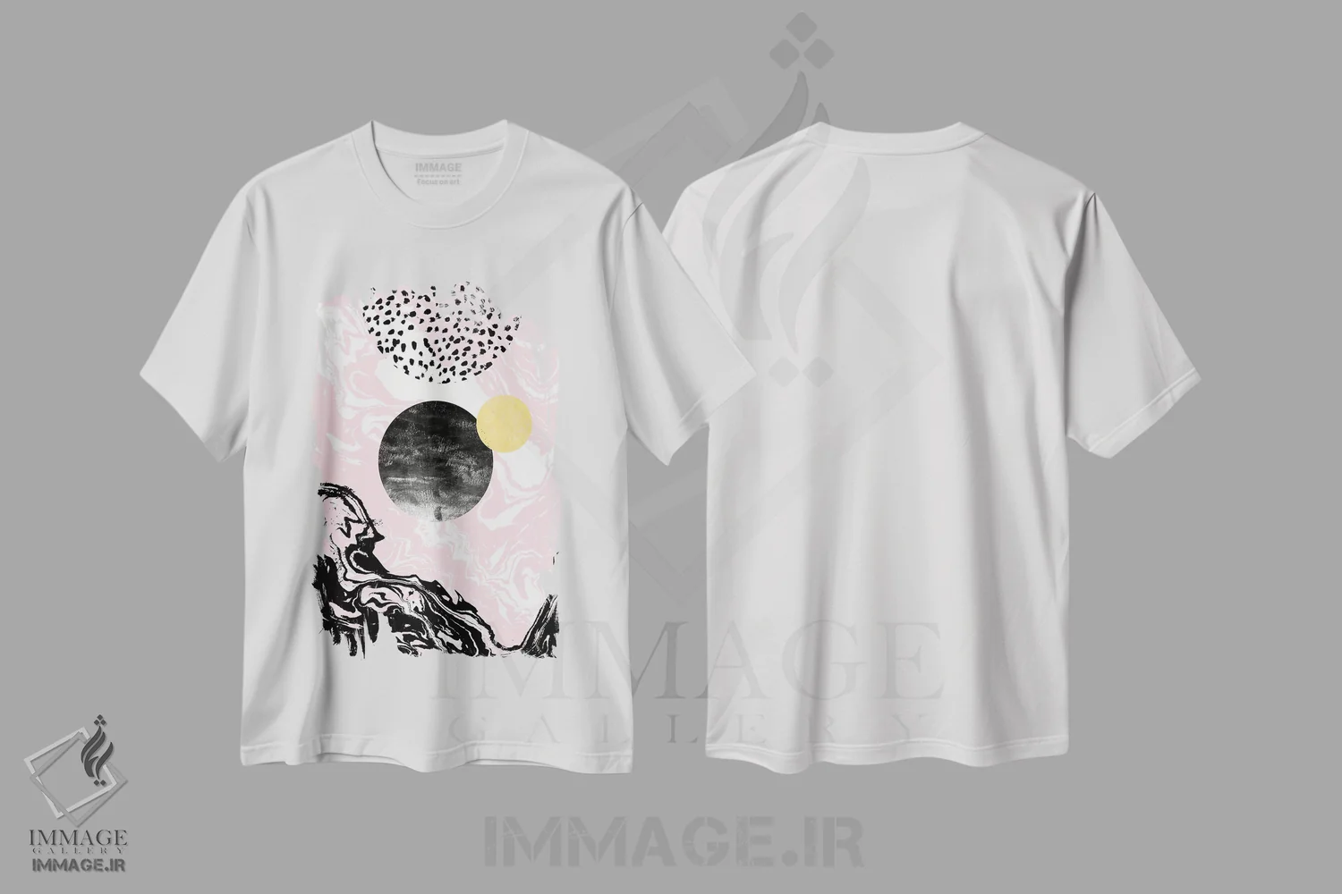 تیشرت سفید طرح دار "ناتالیا" اثر شارلوت وینتر | immage.ir