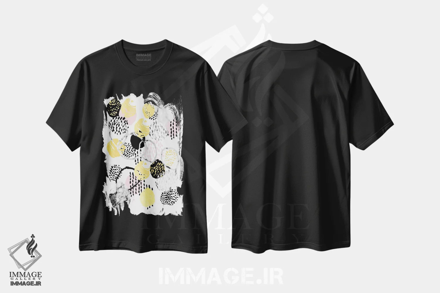 تیشرت مشکی طرح دار "اکتاویا" اثر شارلوت وینتر | immage.ir