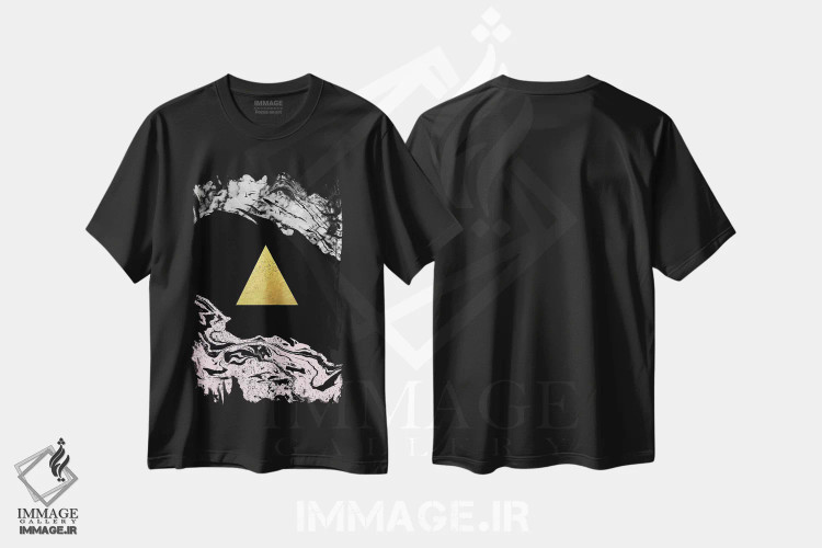 تیشرت مشکی طرح دار "پائولا" اثر شارلوت وینتر | immage.ir