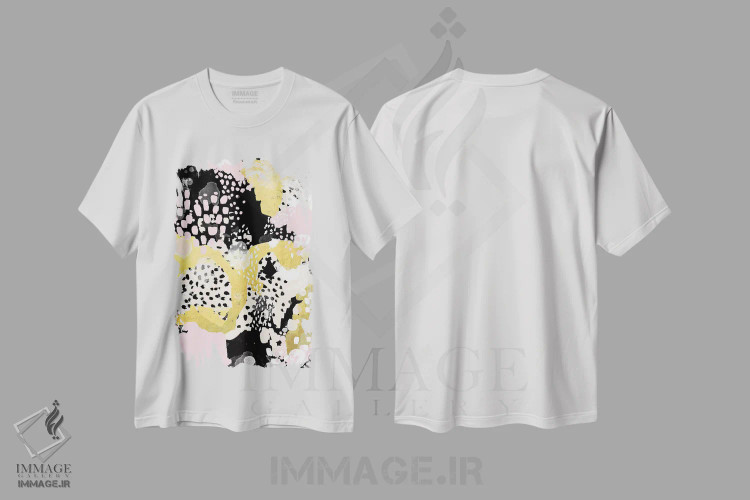 تیشرت سفید طرح دار "روزا" اثر شارلوت وینتر | immage.ir