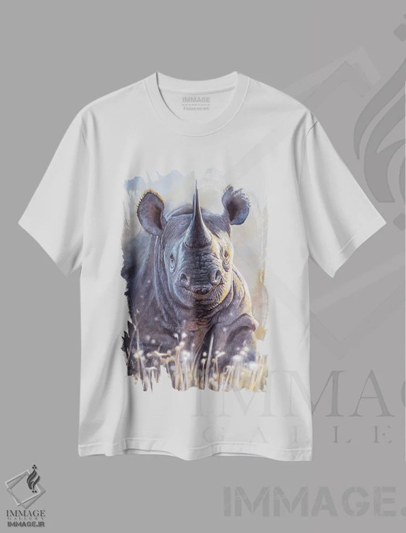 تیشرت سفید طرح دار "ناپدید شدن ۱"، دکور معاصر اثر هنر چامی | immage.ir