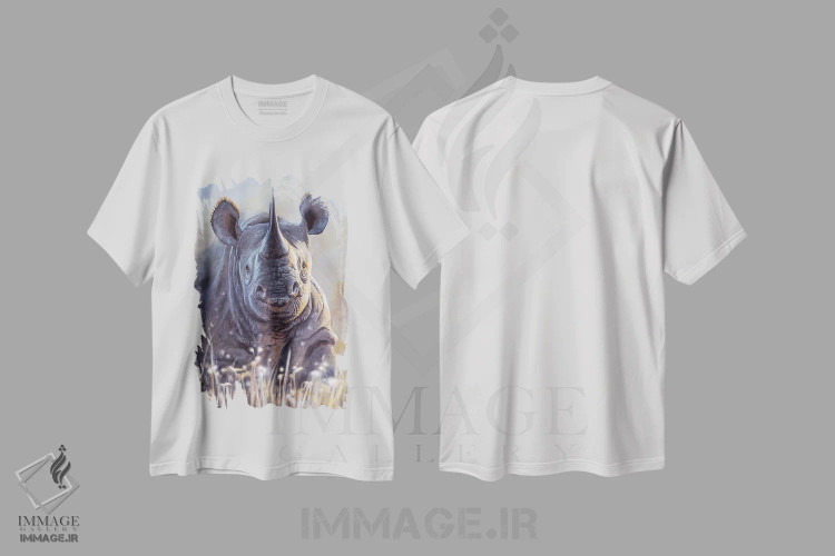 تیشرت سفید طرح دار "ناپدید شدن ۱"، دکور معاصر اثر هنر چامی | immage.ir