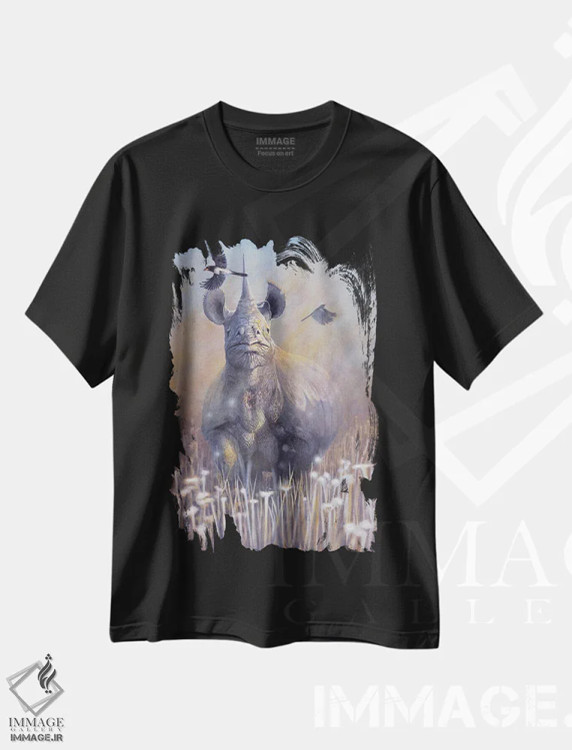 تیشرت مشکی طرح دار "ناپدید شدن ۲"، دکور معاصر اثر هنر چامی | immage.ir