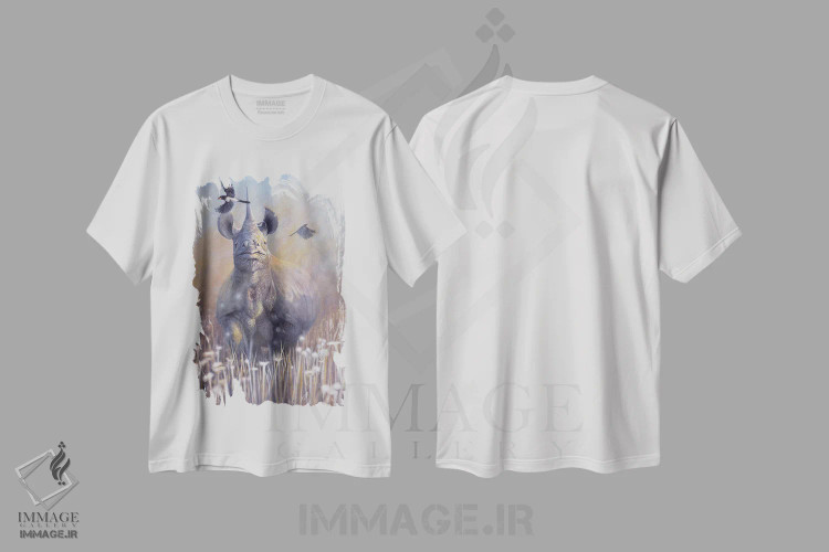تیشرت سفید طرح دار "ناپدید شدن ۲"، دکور معاصر اثر هنر چامی | فروشگاه ایماژ