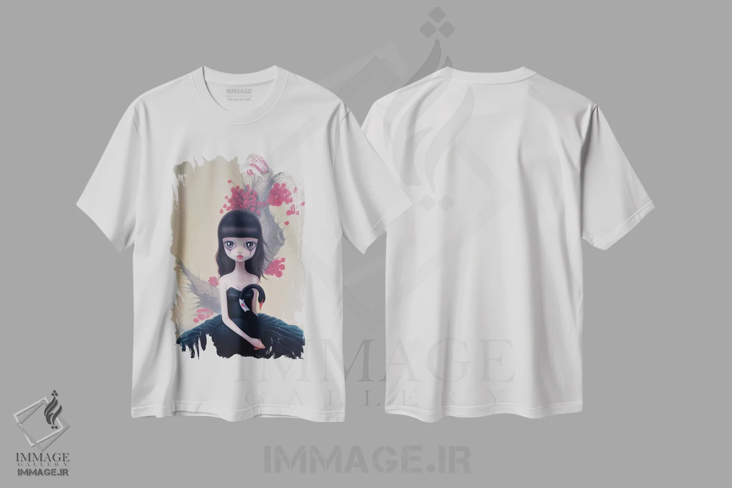 تیشرت سفید طرح دار "گل هایی که برای نتیجه گل نمی دهند"، هنر فاخر معاصر اثر چن هونگژو | immage.ir