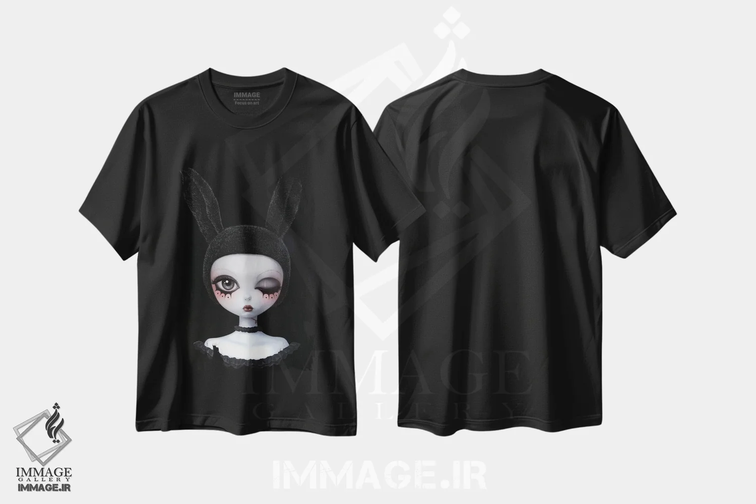 تیشرت مشکی طرح دار "حافظه چیست ۳"، هنر فاخر معاصر اثر چن هونگژو | فروشگاه ایماژ